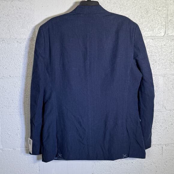 Bar III Men's Slim-Fit Chambray Linen Suit Jackets, navy 44L $360 - Picture 3 of 8